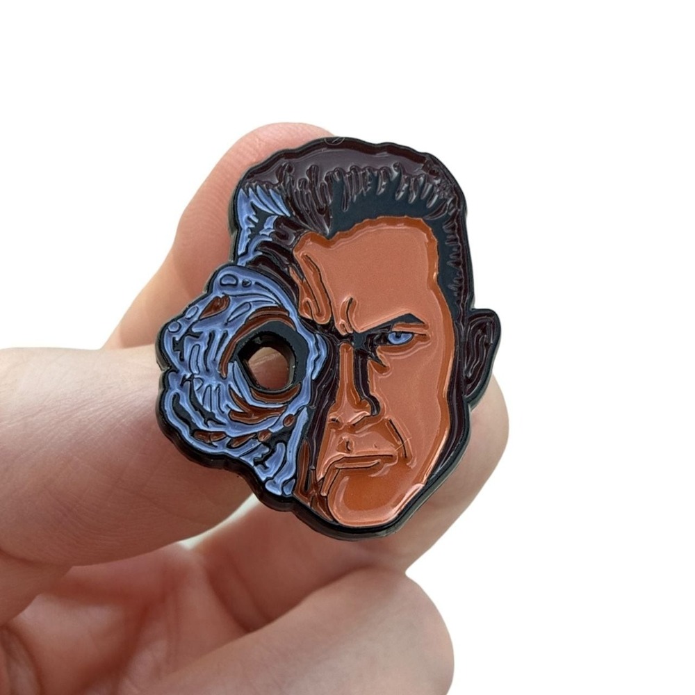The Terminator T-800 Endoskeleton Reveal Enamel Pin Terminator 2 movie